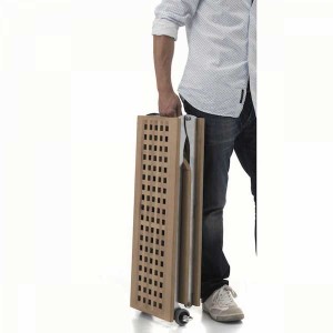 Passerella pieghevole TRIS con carabottino e struttura inox